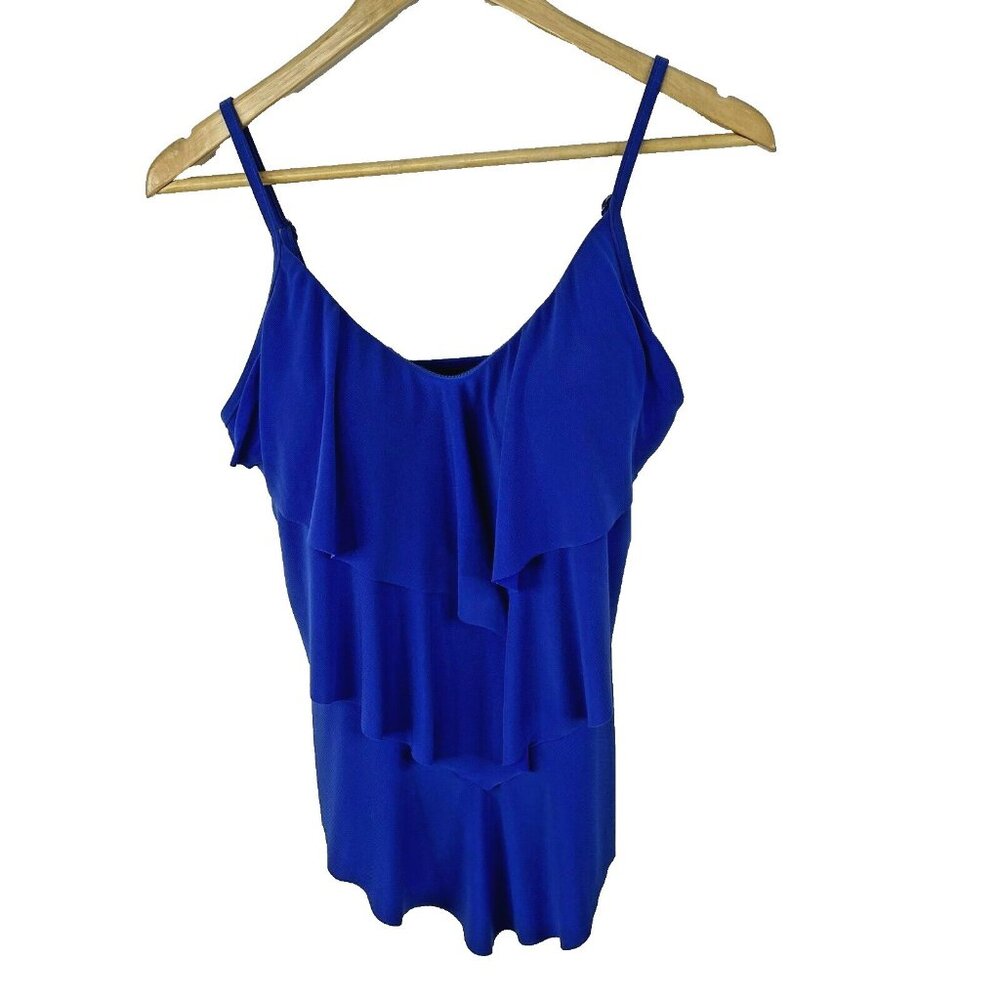 MagicSuit Miracle Suit Womens Size 8 TOP Swimsuit Swim Blue
